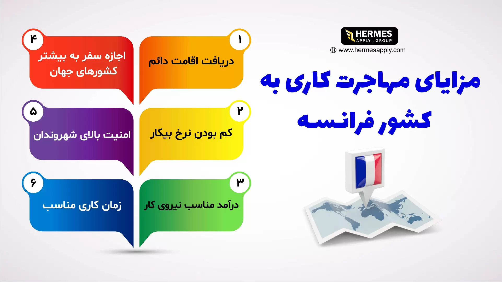 مزایای مهاجرت کاری به کشور فرانسه