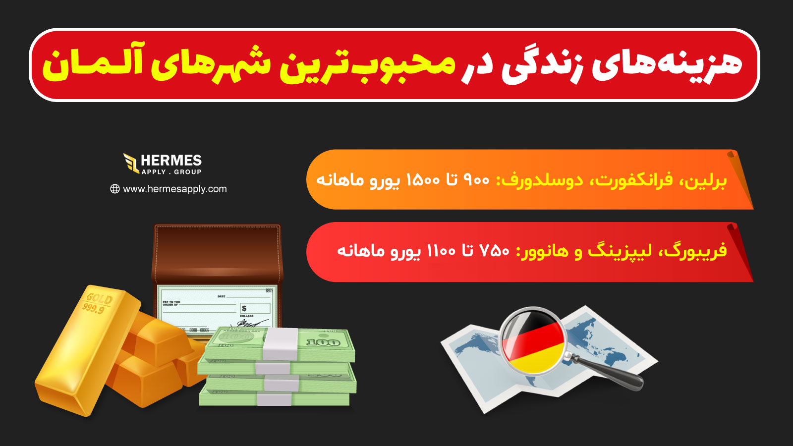 هزینه‌های زندگی در محبوب‌ترین شهرهای آلمان
