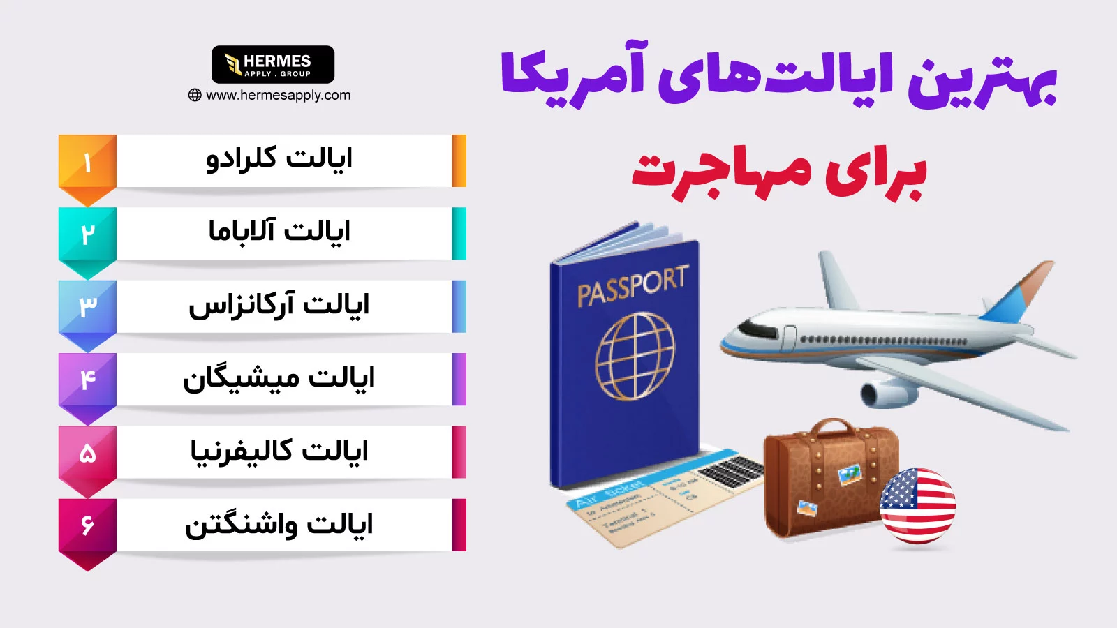 بهترین ایالت‌های آمریکا برای مهاجرت